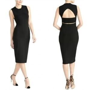 Rachel Roy Sleeveless Cutout Back Knit Dress Women XL Career Office Siren New